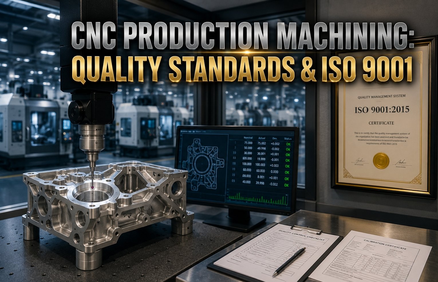 CNC Production Machining Quality Standards & ISO 9001