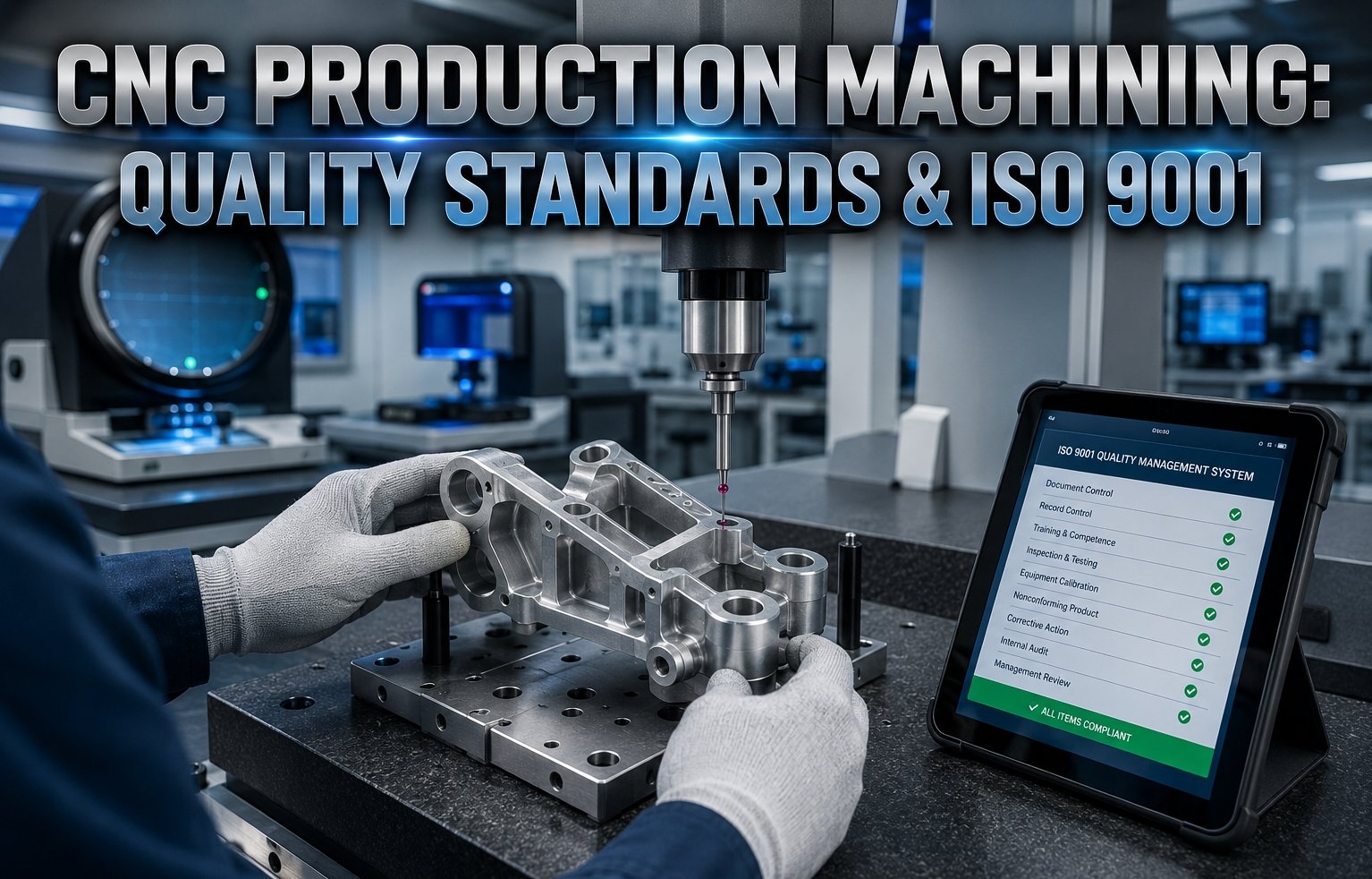 CNC Production Machining Quality Standards & ISO 9001 
