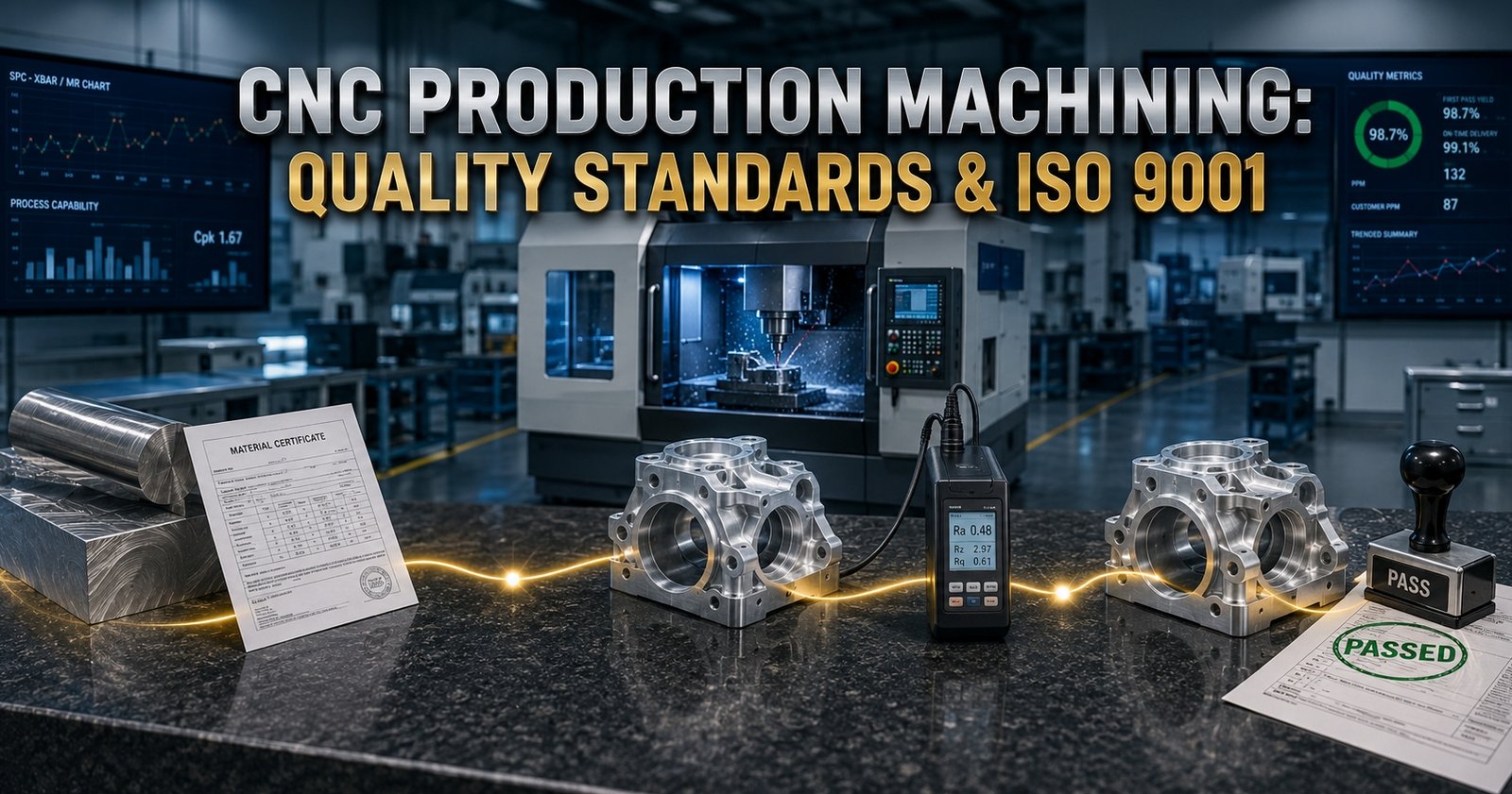 CNC Production Machining Quality Standards & ISO 9001 