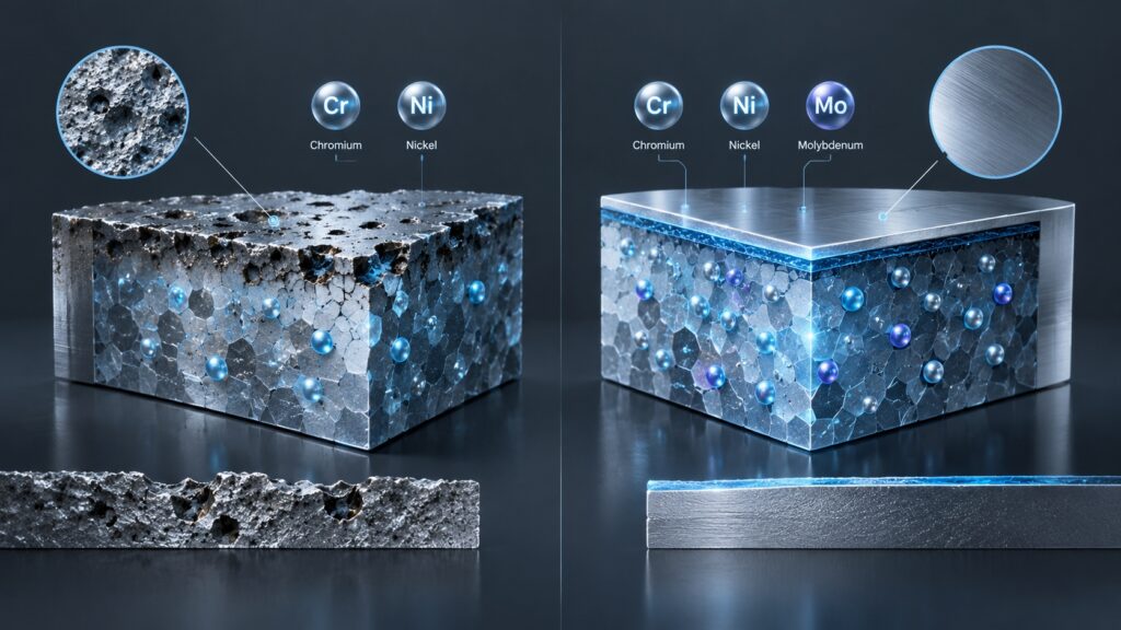 Comparison of Corrosion Resistance 304 vs