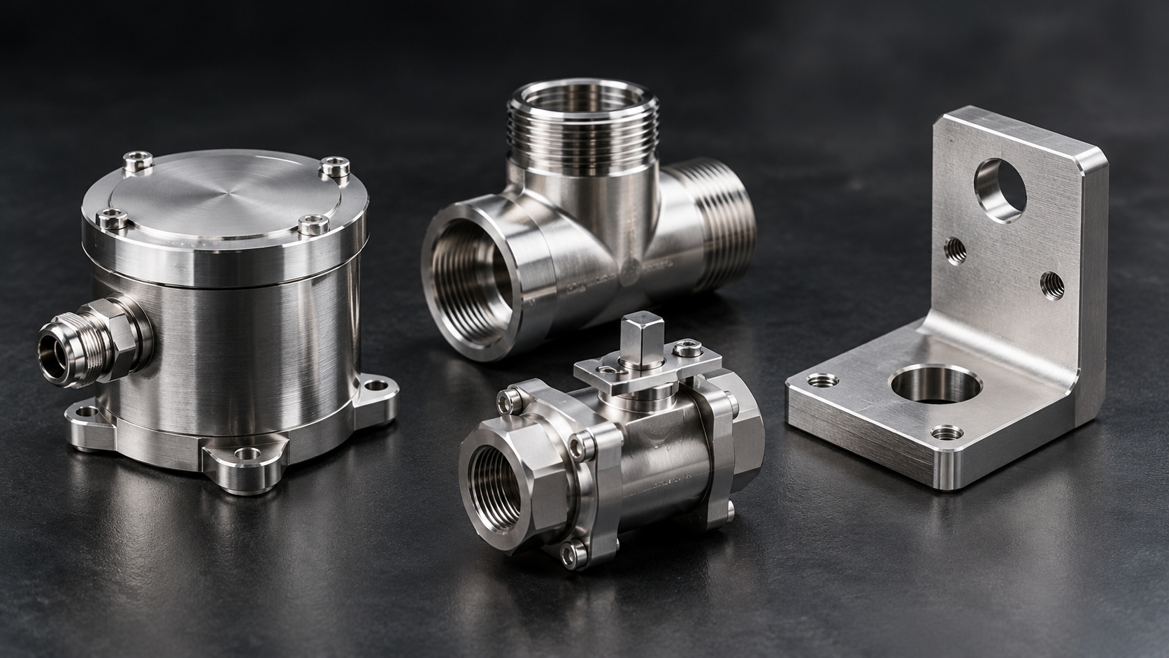 Display of Precision Stainless Steel Mechanical Components